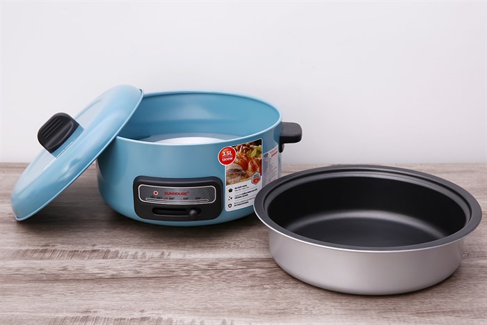 Nồi lẩu điện Sunhouse SHD4527 3.5 lít Màu Xanh ngọc