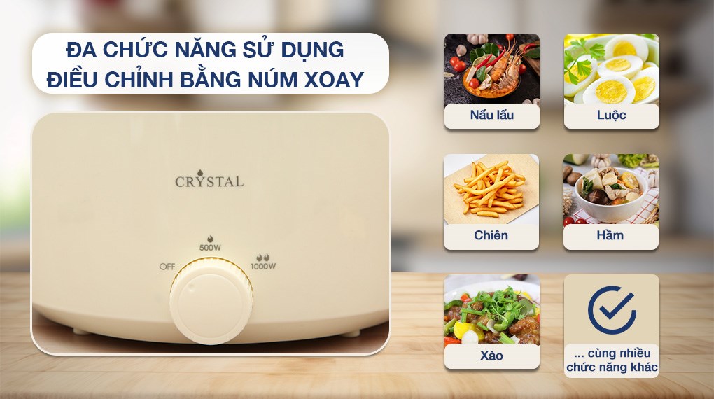 Nồi lẩu điện Crystal MS-EA4001 5 lít