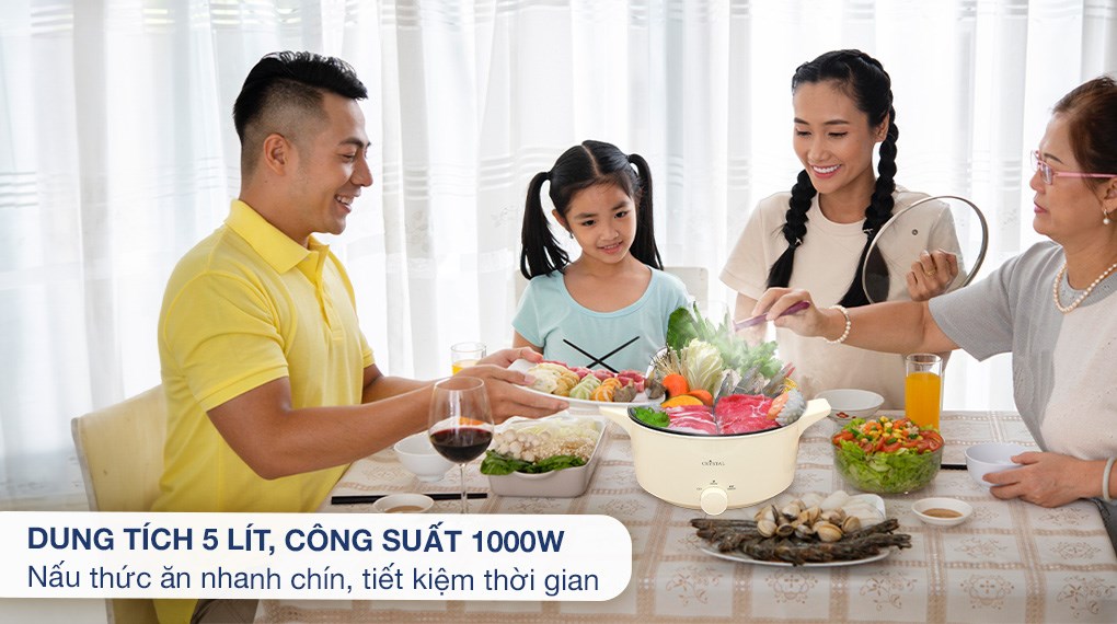 Nồi lẩu điện Crystal MS-EA4001 5 lít
