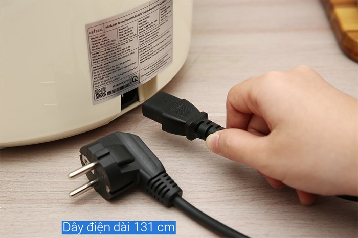 Nồi lẩu điện Crystal MS-EA4001 5 lít Màu Trắng - Kem