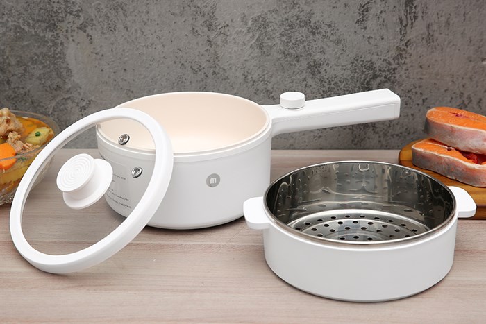Ca nấu đa năng Mishio MK-271 1.5 lít trắng Màu Trắng