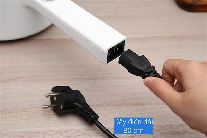 Ca nấu đa năng Mishio MK-271 1.5 lít trắng Màu Trắng