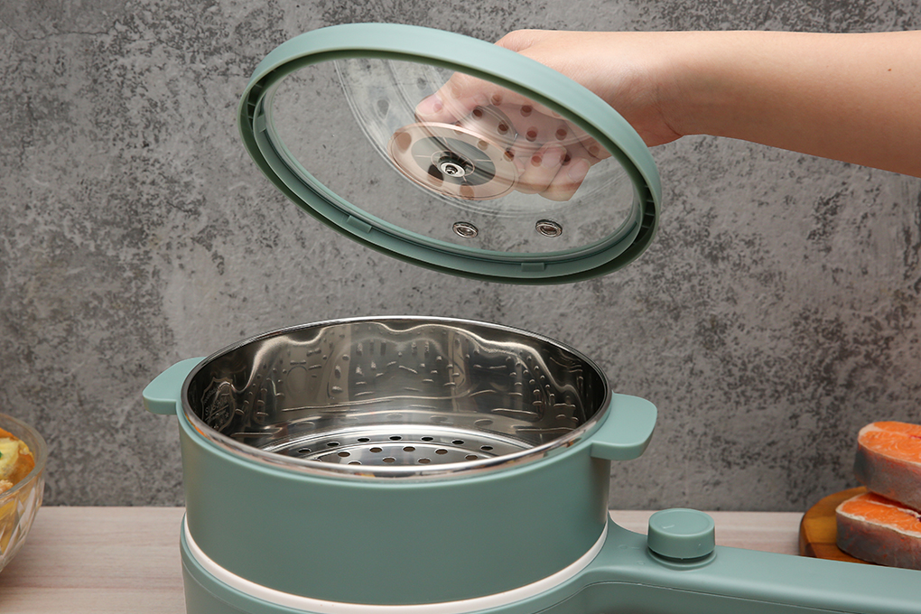 Ca nấu đa năng Mishio MK-271 1.5 lít xanh Màu Xanh