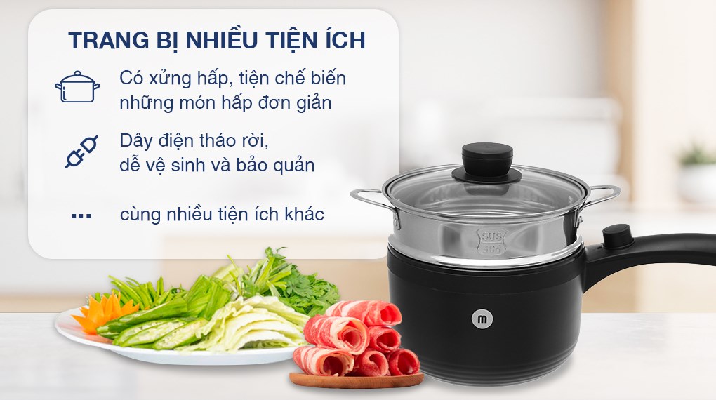 Ca nấu đa năng Mishio MK-321 1.5 lít