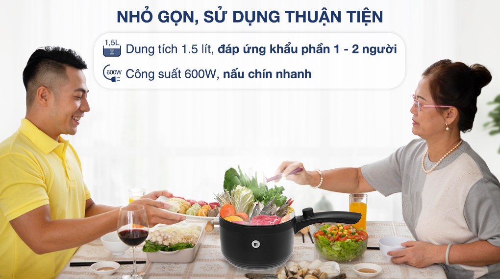 Ca nấu đa năng Mishio MK-321 1.5 lít