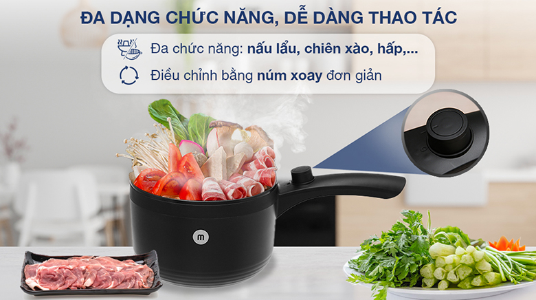 Ca nấu đa năng Mishio MK-321 - Bảng điều khiển