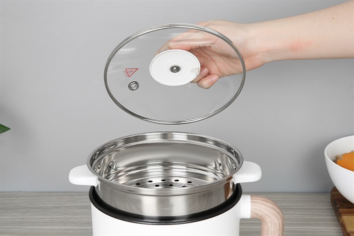 Nồi lẩu điện Crystal AJL-1503 1.5 lít Màu Trắng