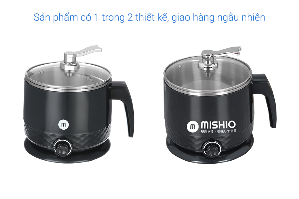 Ca nấu đa năng Mishio MK214 đen 1.5 lít Màu Đen