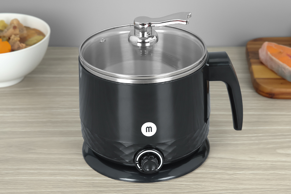 Ca nấu đa năng Mishio MK214 đen 1.5 lít Màu Đen