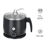 Ca nấu đa năng Mishio MK214 đen 1.5 lít