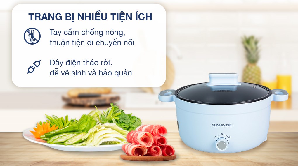 Nồi lẩu điện Sunhouse SHD4528 3.5 lít