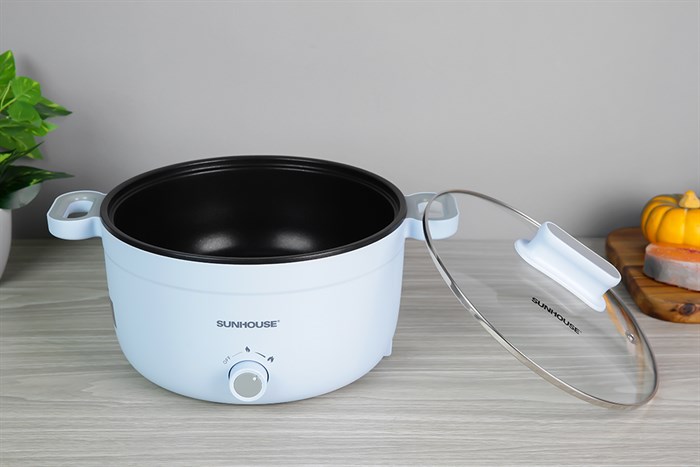 Nồi lẩu điện Sunhouse SHD4528 3.5 lít Màu Xanh dương nhạt