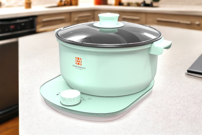 Nồi lẩu điện Hawonkoo HEH-100-GE 2.5 lít Màu Xanh ngọc