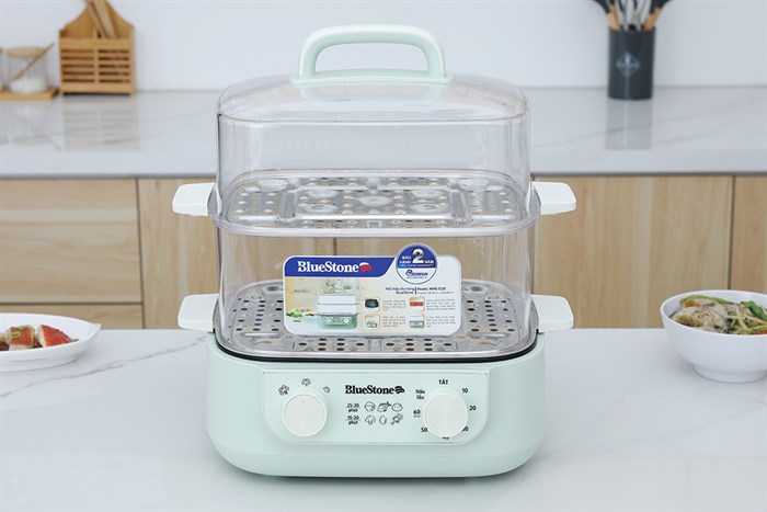 Nồi lẩu hấp đa năng BlueStone MPB-7235 15 lít Màu Xanh nhạt