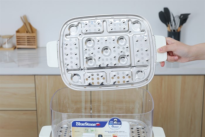 Nồi lẩu hấp đa năng BlueStone MPB-7235 15 lít Màu Xanh nhạt