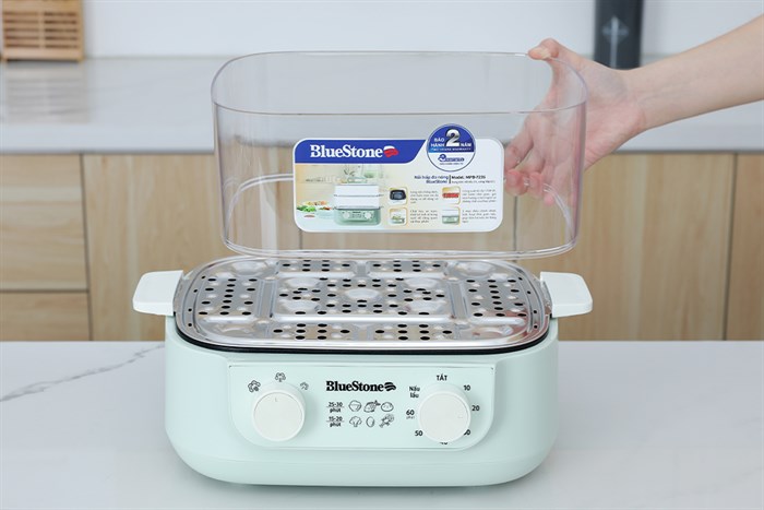 Nồi lẩu hấp đa năng BlueStone MPB-7235 15 lít Màu Xanh nhạt