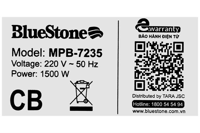 Nồi lẩu hấp đa năng BlueStone MPB-7235 15 lít Màu Xanh nhạt