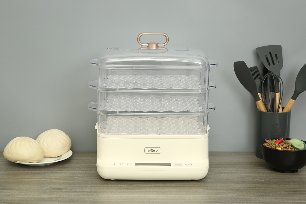 Nồi hấp đa năng Bear DZG-CA2D1 12 lít Màu Kem