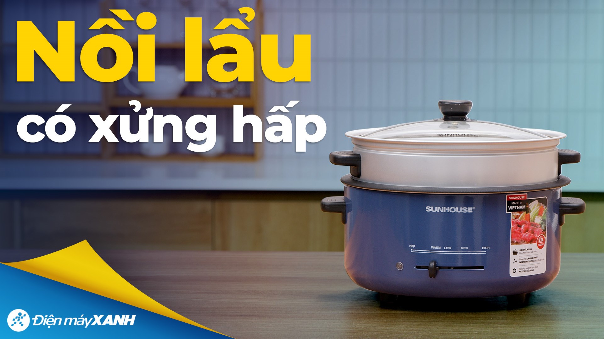 Nồi lẩu điện Sunhouse SHD4524 3.5 lít