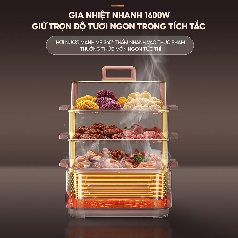 Nồi lẩu hấp đa năng AQUA ASMC-ES101(W) 15 lít