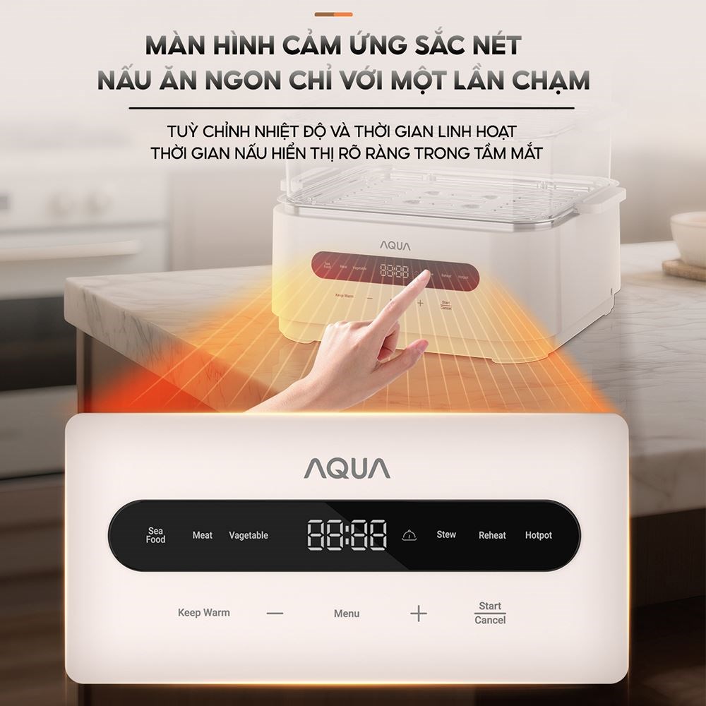Nồi lẩu hấp đa năng AQUA ASMC-ES101(W) 15 lít
