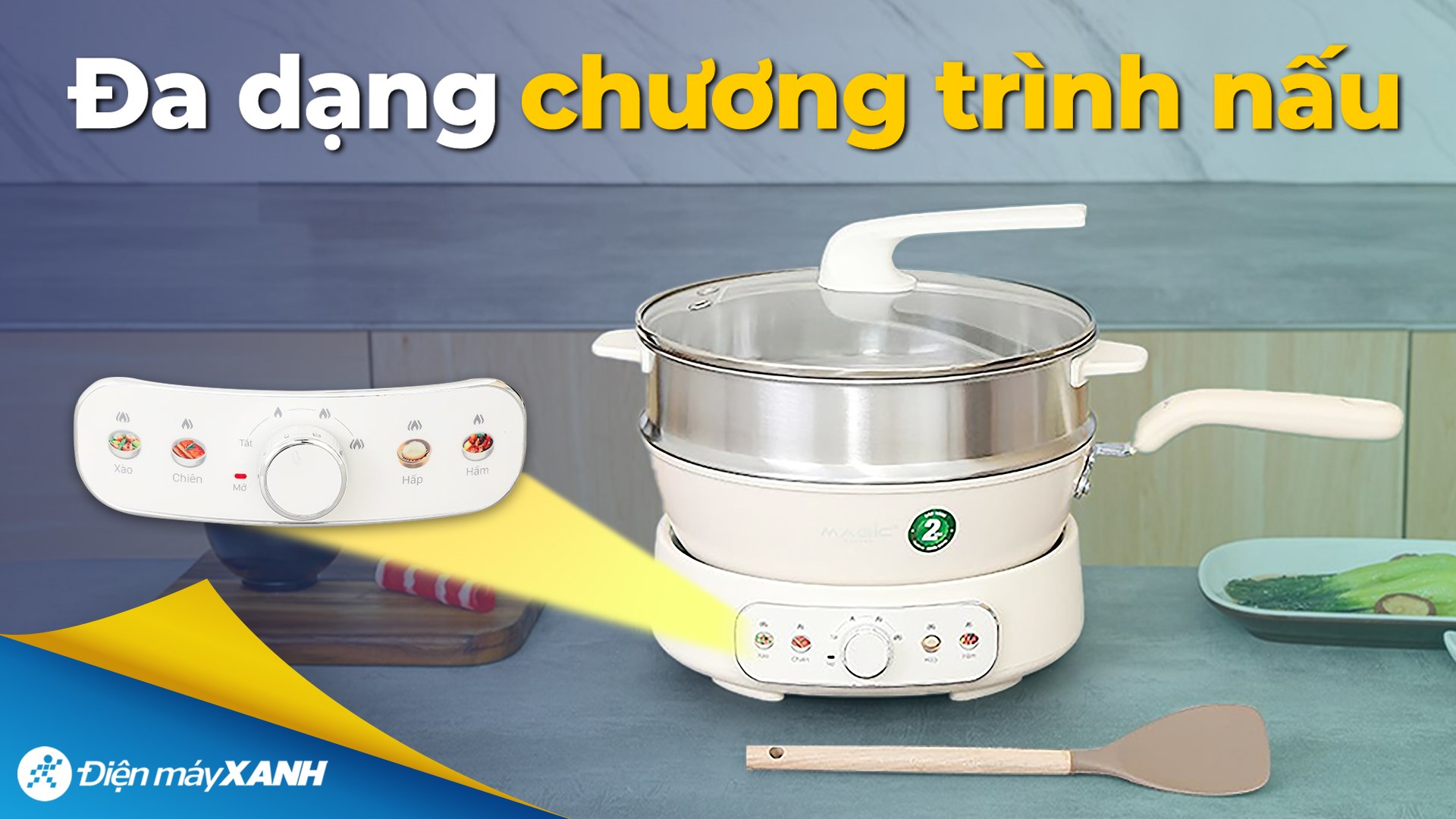 Nồi lẩu hấp đa năng Magic Eco AC-284 4 lít
