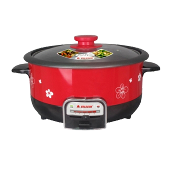 Nồi lẩu điện Goldsun MC-GAL30 3 lít Màu Đỏ