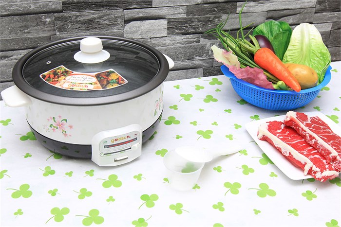 Nồi lẩu điện Goldsun MC-GAL30 3 lít Màu Trắng