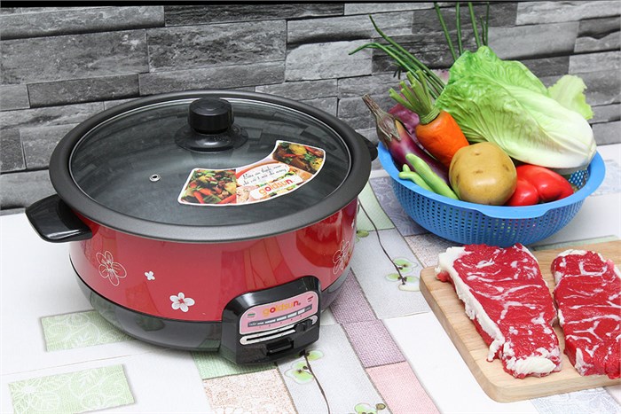 Nồi lẩu điện Goldsun MC-GAL30 3 lít Màu Đỏ