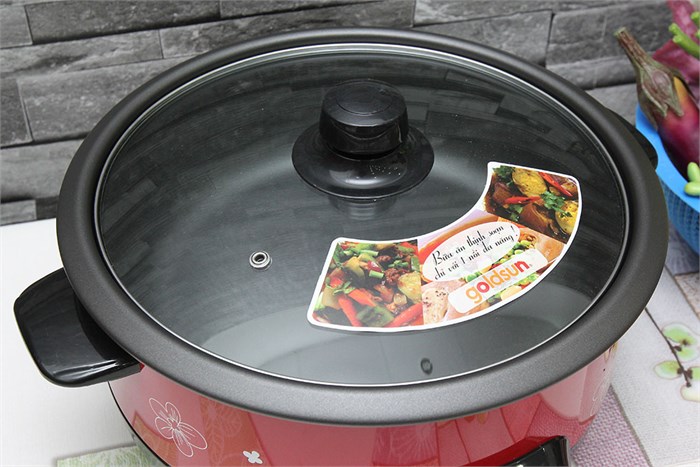 Nồi lẩu điện Goldsun MC-GAL30 3 lít Màu Đỏ