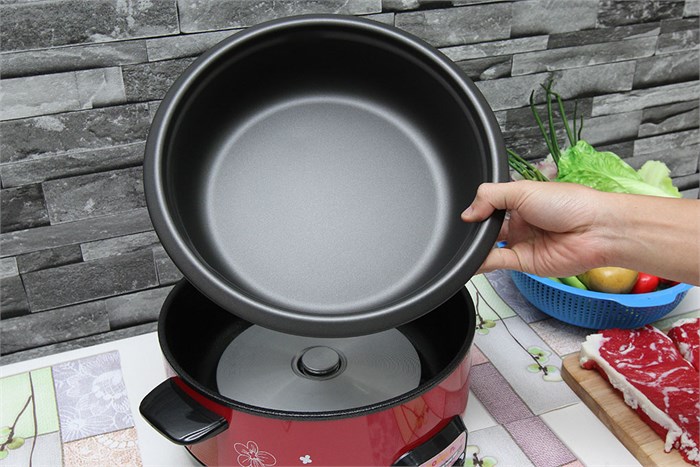 Nồi lẩu điện Goldsun MC-GAL30 3 lít Màu Đỏ