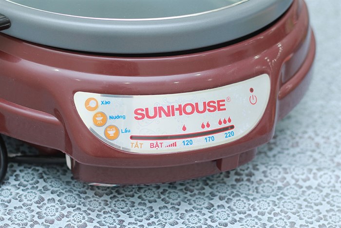 Nồi lẩu điện Sunhouse SH-535L Nâu 3.5 lít Màu Nâu