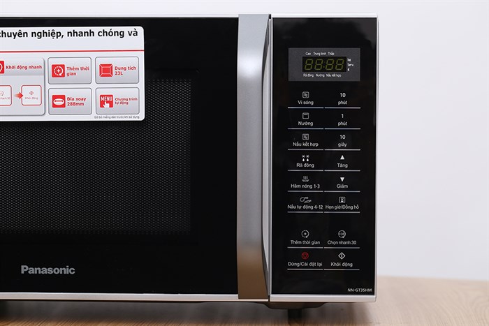 Lò vi sóng có nướng Panasonic NN-GT35HMYUE 23 lít Màu Đen - Xám