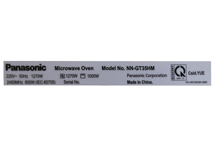 Lò vi sóng có nướng Panasonic NN-GT35HMYUE 23 lít Màu Đen - Xám