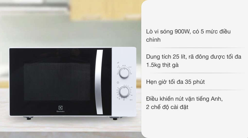 Lò vi sóng Electrolux EMM2525MW 25 lít