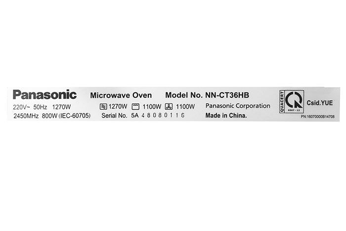Lò vi sóng có nướng Panasonic NN-CT36HBYUE 23 lít Màu Bạc