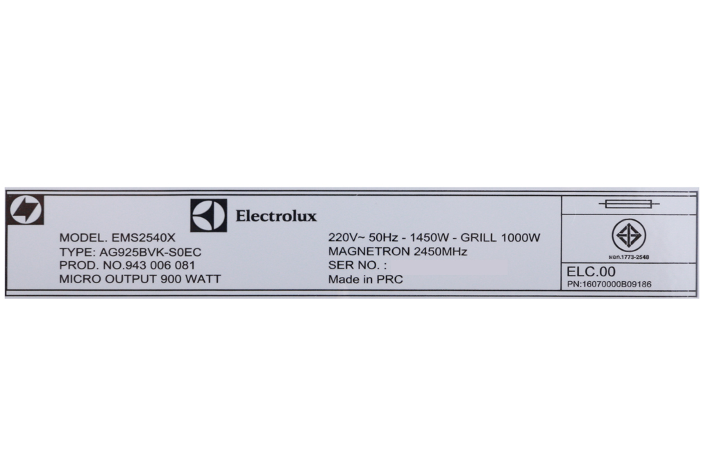 Siêu thị lò vi sóng có nướng lắp âm Electrolux EMS2540X 25 lít