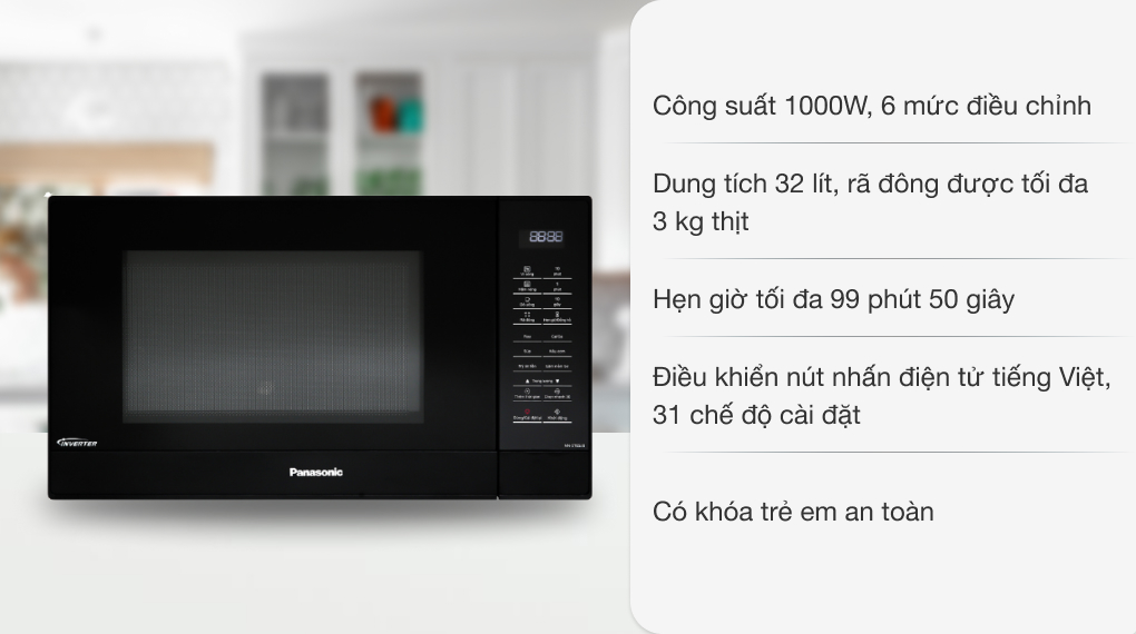 Lò vi sóng Panasonic NN-ST65JBYUE 32 lít - 12