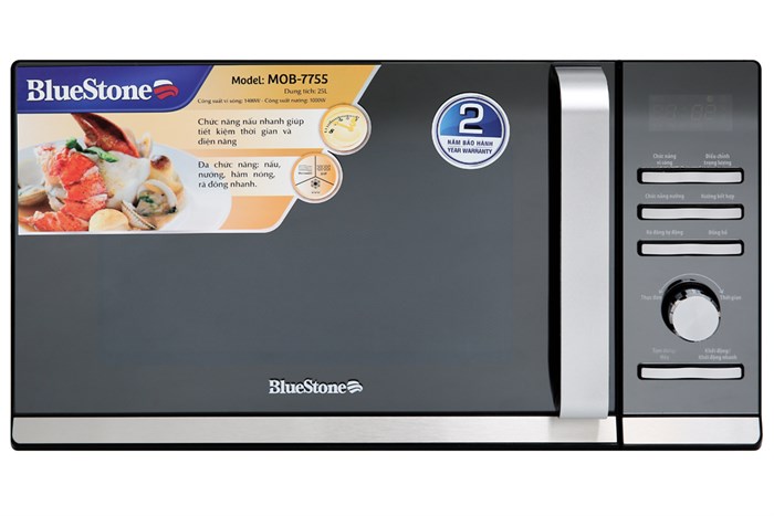 Lò vi sóng có nướng BlueStone MOB-7755 25 lít Màu Đen