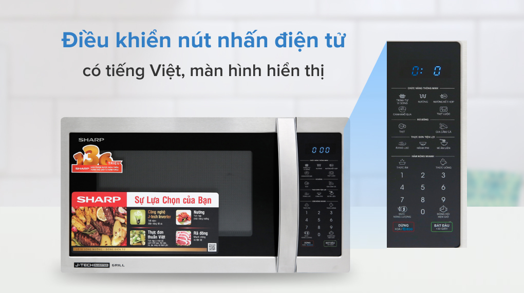 Lò vi sóng có nướng Sharp R-G52XVN-ST 25 lít - 24