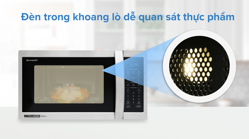 Lò vi sóng có nướng Sharp R-G52XVN-ST 25 lít - 28
