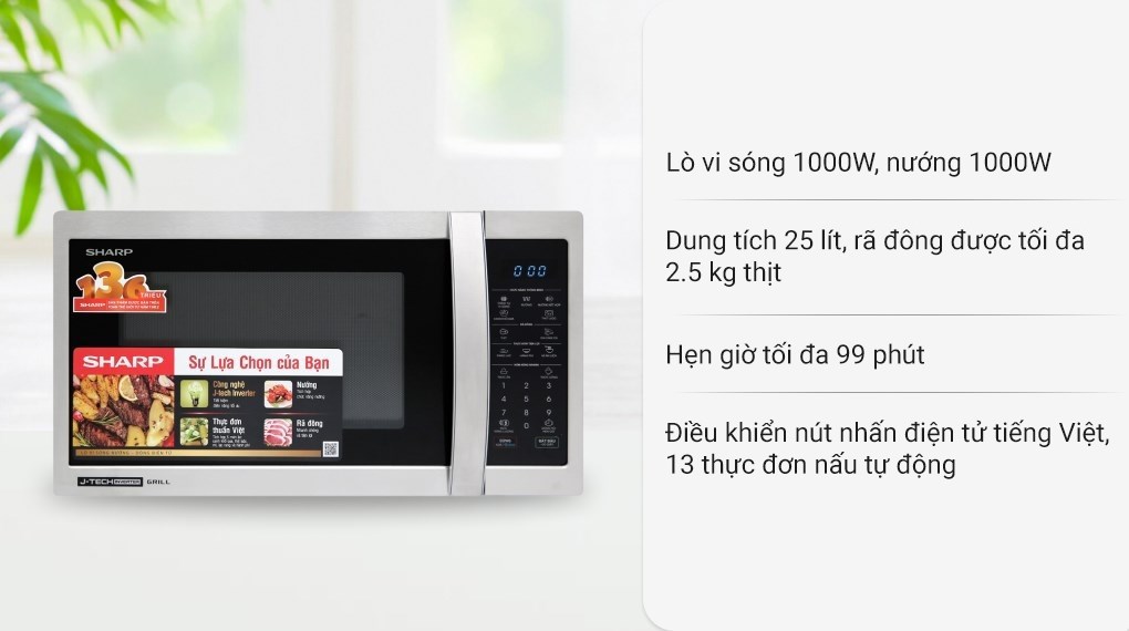 Lò vi sóng có nướng Sharp R-G52XVN-ST 25 lít - 2