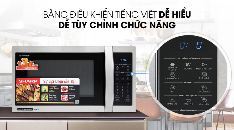 Lò vi sóng có nướng Sharp R-G52XVN-ST 25 lít - 14