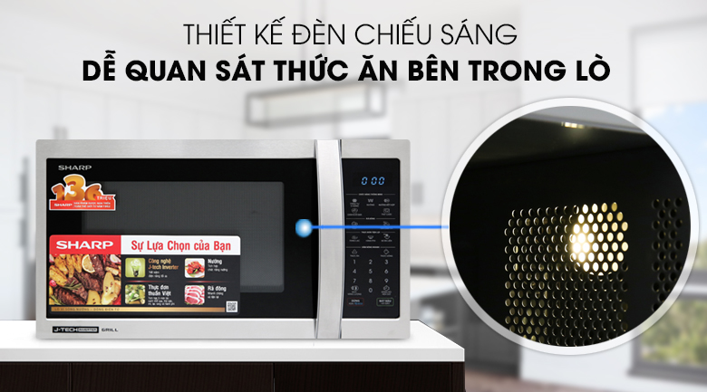 Lò vi sóng có nướng Sharp R-G52XVN-ST 25 lít - 18