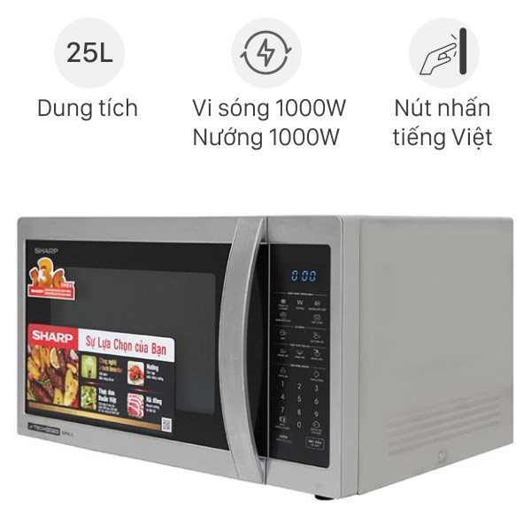 Lò Vi Sóng Có Nướng Sharp R - G52Xvn - St 25 Lít