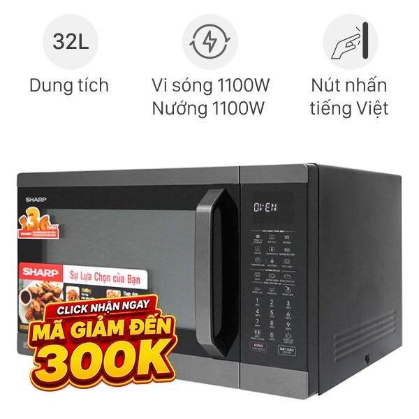 Lò vi sóng có nướng Sharp R-C932XVN-BST