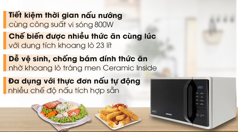 Lò vi sóng Samsung MS23K3513AS/SV-N 23 lít