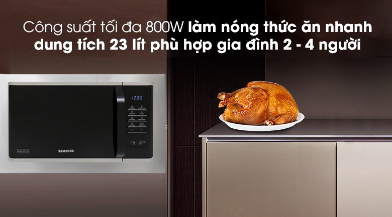 Lò vi sóng Samsung MS23K3513AS/SV-N 23 lít - 3