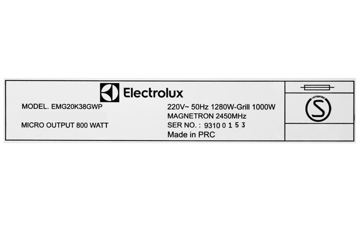 Lò vi sóng có nướng Electrolux EMG20K38GWP 20 lít Màu Trắng