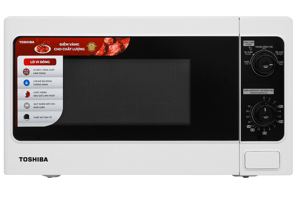 Lò vi sóng Toshiba ER-SM20(W1)VN 20 lít Màu Trắng - Đen
